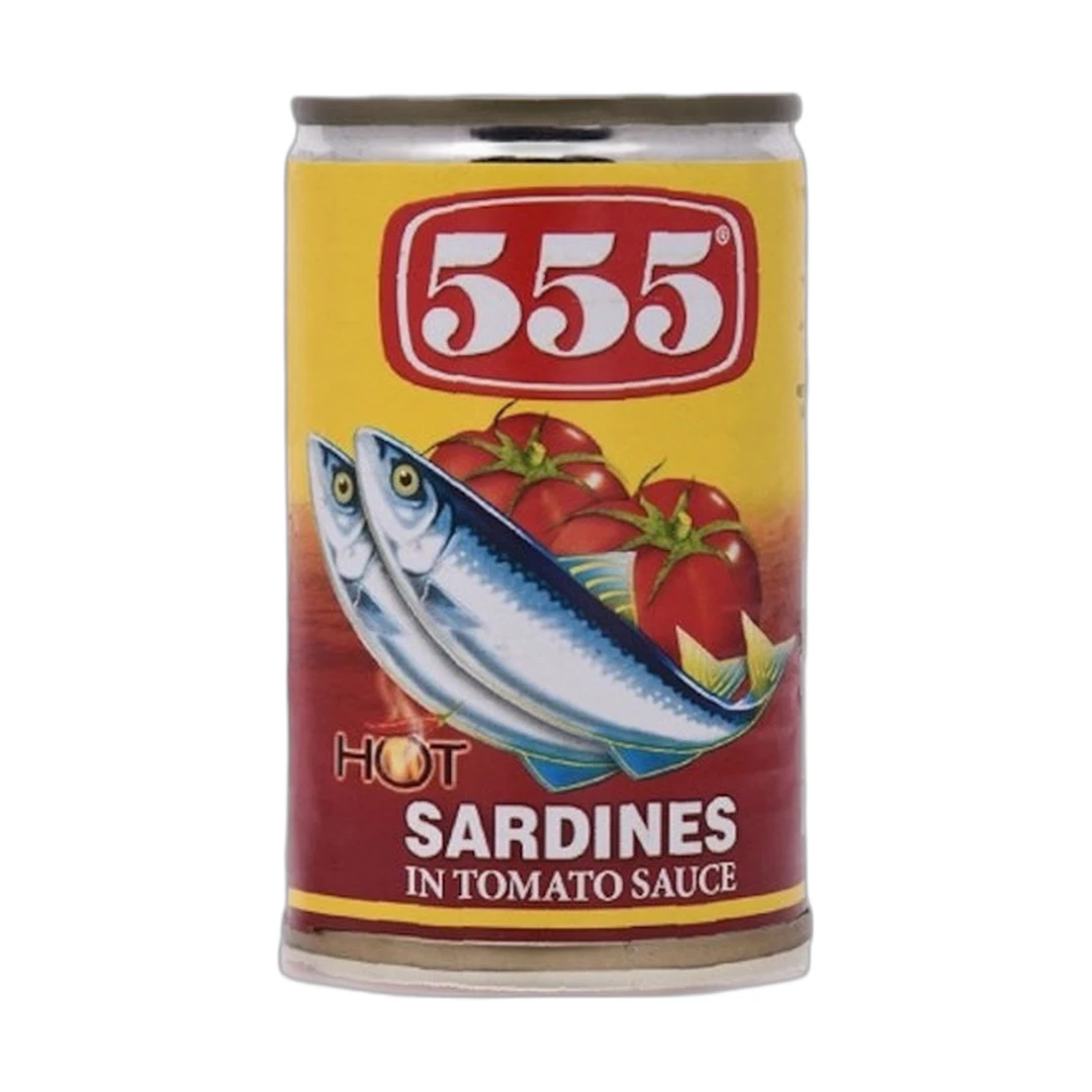 555 سردين 155 غ صلصة طماطم حارة
